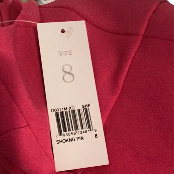 DONNA MORGAN NWT SLEEVELESS DRESS RUFFLE FLOUNCE SKIRT SHEATH COCKTAIL PARTY - Picture 5 of 8